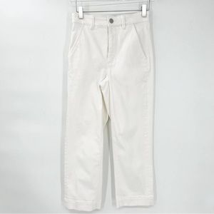 Everlane Cropped Straight Jeans (00 Short in White)